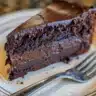 Delicious espresso cake with coffee layers ready to serve