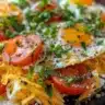 Delicious Everything Bagel Breakfast Egg Casserole with toppings