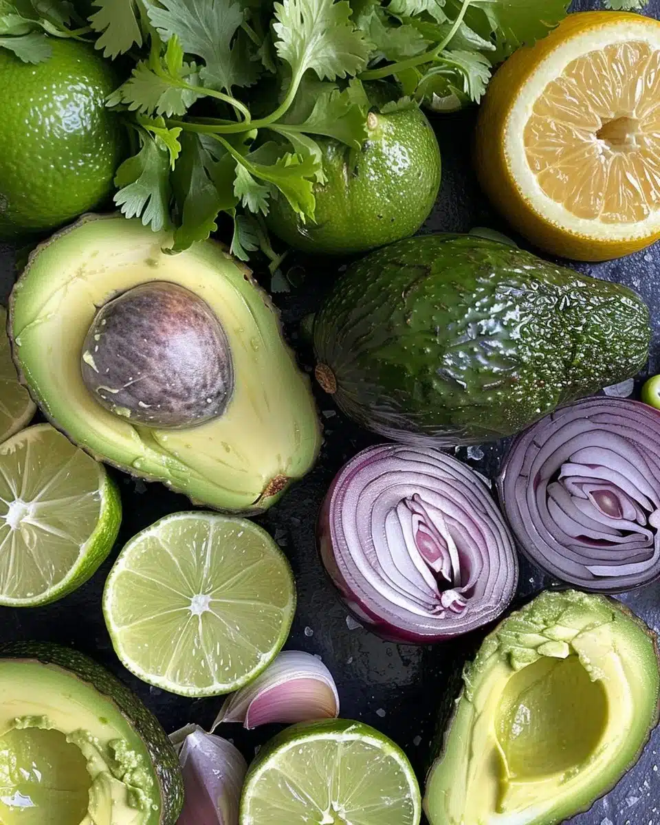 Bowl of flavorful guacamole with fresh ingredients like avocado and lime