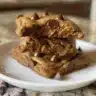 Flourless peanut butter cookies with chocolate chips on a plate