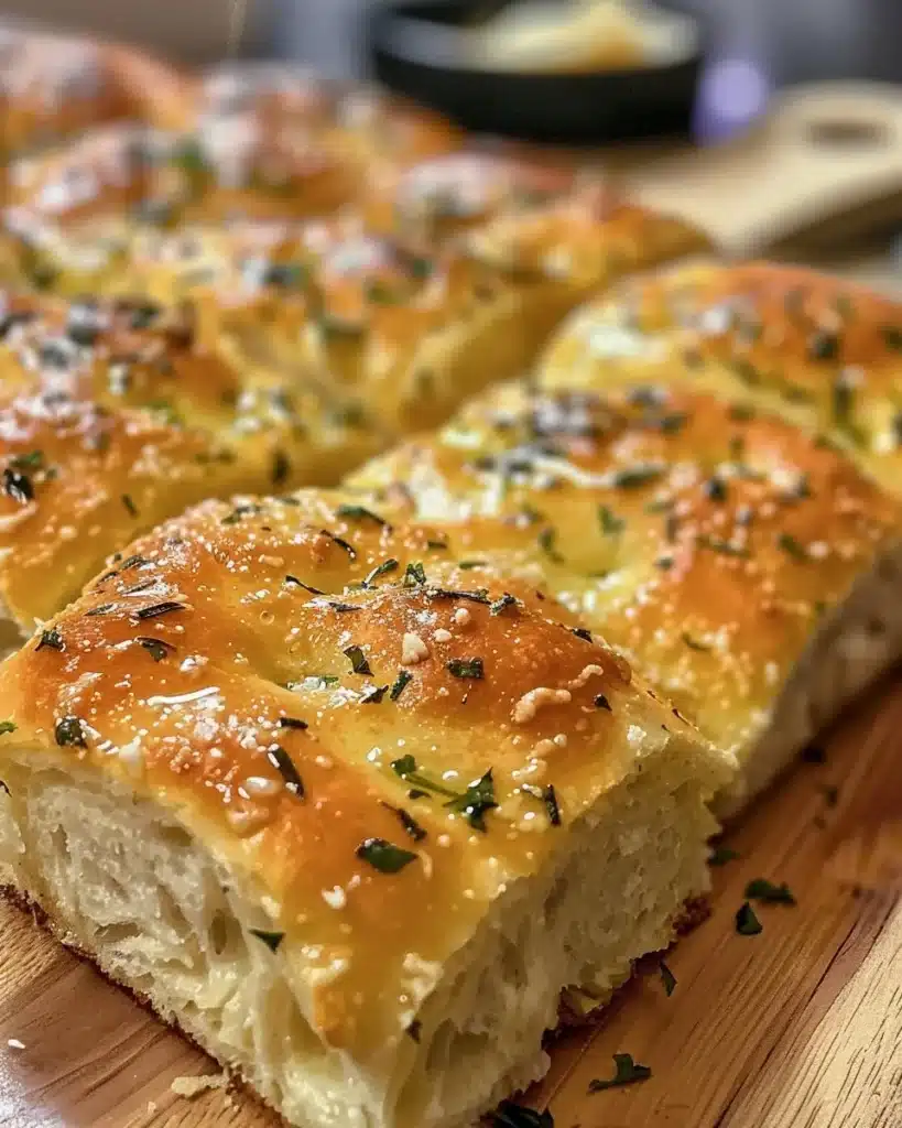 Delicious Garlic and Rosemary Cheese Pull Apart Bread with gooey cheese
