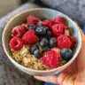 Healthy Mixed Berry Streusel Bars with fresh berries and crumble topping