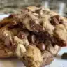 Inside Out Chocolate Chip Cookies with gooey chocolate filling
