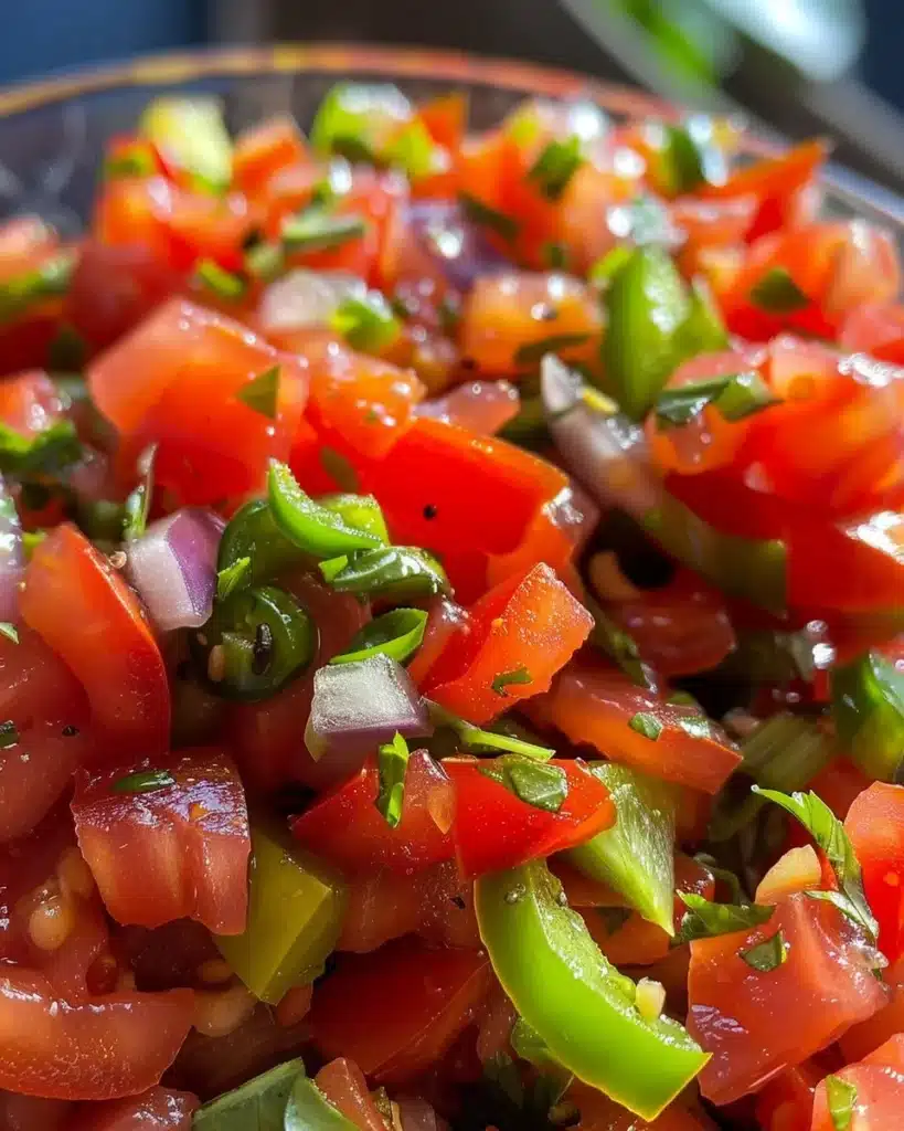 Bowl of flavorful Italian stewed tomatoes with herbs and spices
