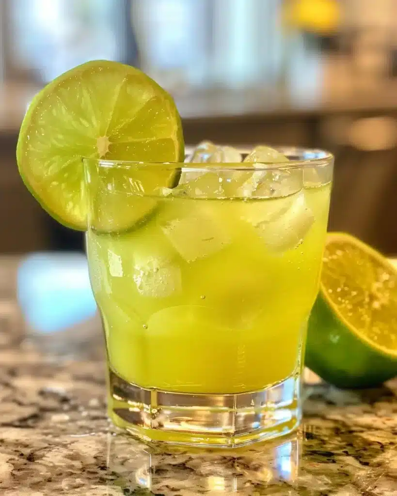 Kamikaze Cocktail served in a classic glass, garnished with a lime slice.