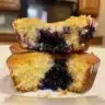Freshly baked lemon blueberry cookies on a plate.