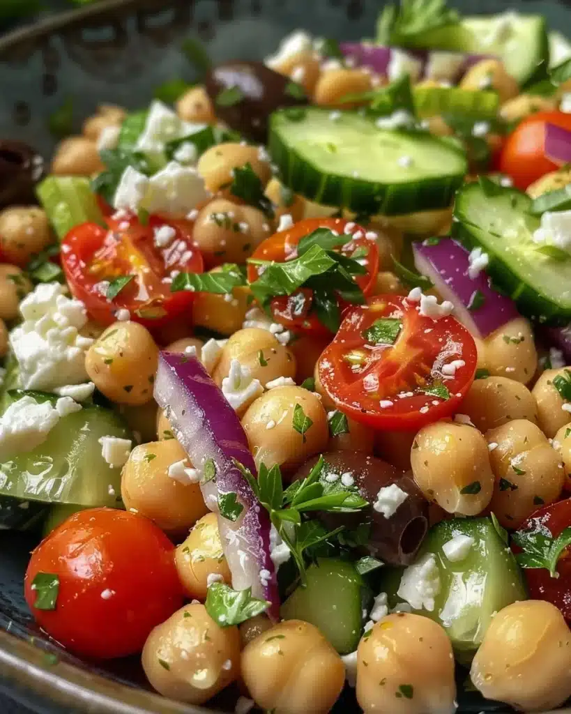 Mediterranean Chickpea Feta Wraps with fresh vegetables and herbs
