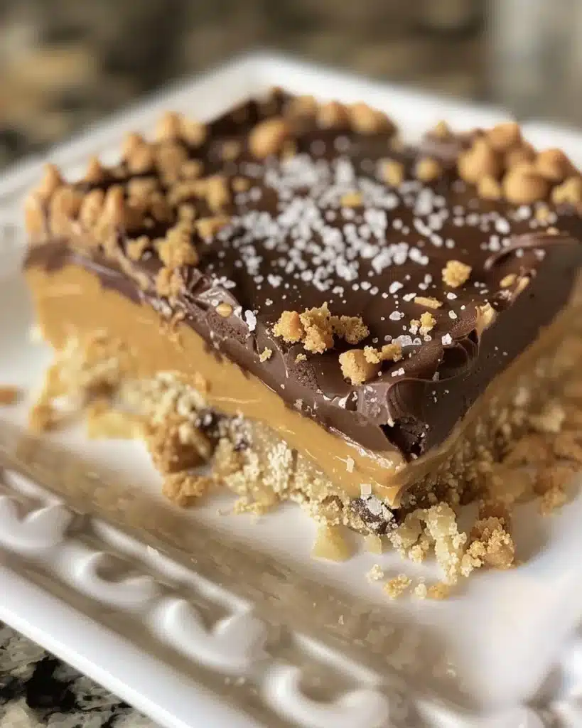 No-bake chocolate peanut butter Easter egg candies on a white plate