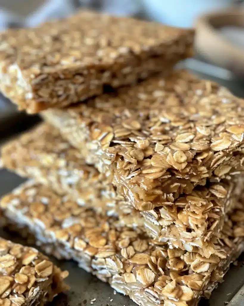 Loaf of homemade no-knead honey oat bread with golden crust