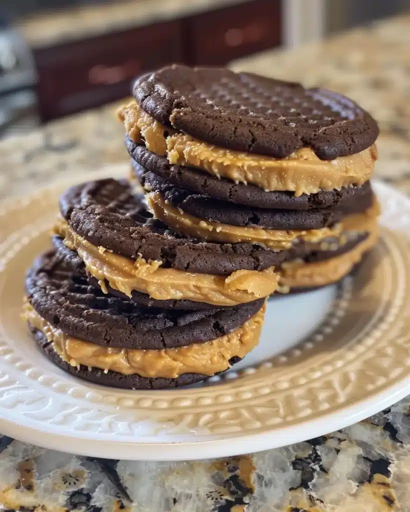 Delicious homemade peanut butter cookies on a plate