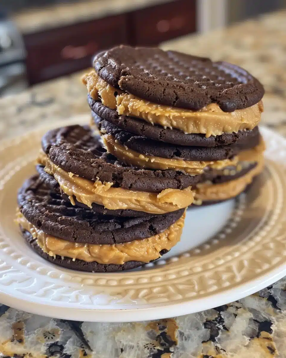 Delicious homemade peanut butter cookies on a plate