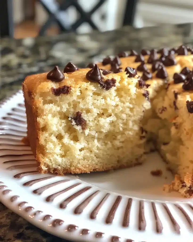Deliciously moist perfect Bundt cake served on a white plate