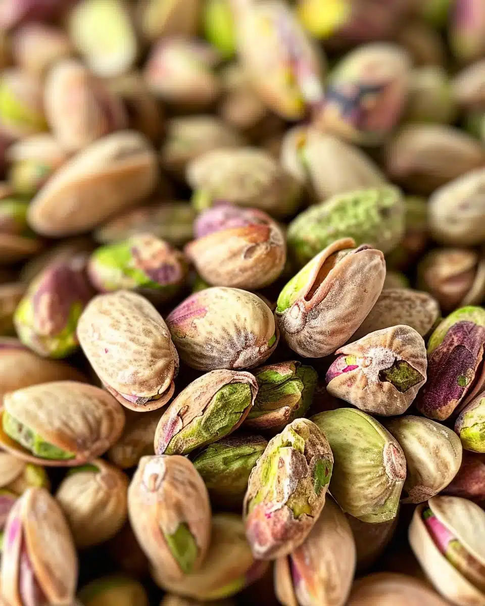 Pistachio cupcakes topped with creamy frosting and sprinkled with crushed pistachios