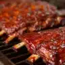 Delicious Slow Cooker BBQ Baby Back Ribs served with a side of coleslaw