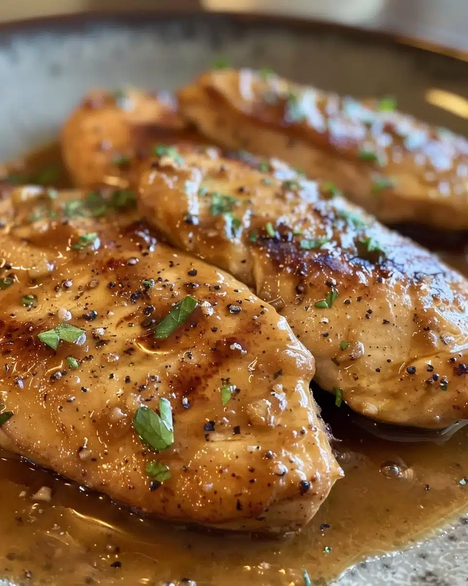 Delicious Slow Cooker Honey Mustard Chicken served with vegetables.