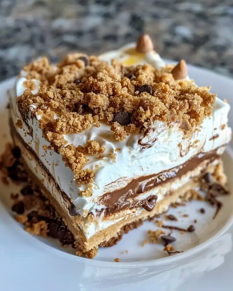 Delicious S'mores Cookie Bars with chocolate, marshmallows, and graham crackers.
