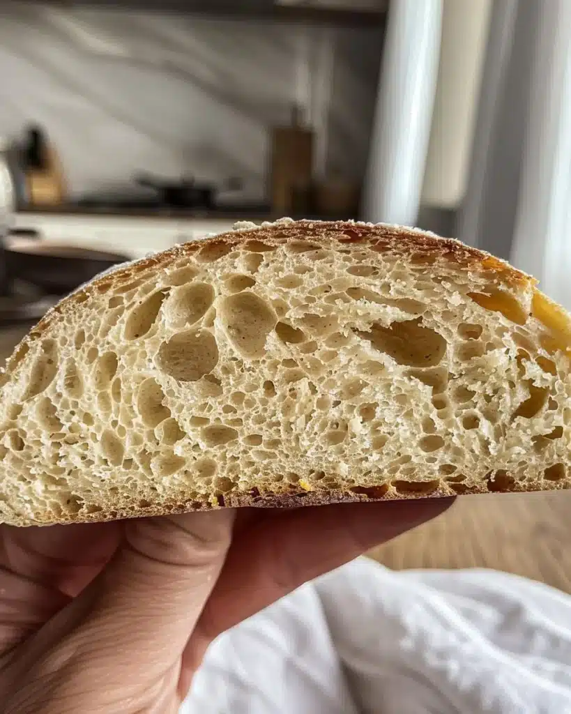 Homemade sourdough starter in a glass jar with flour and water
