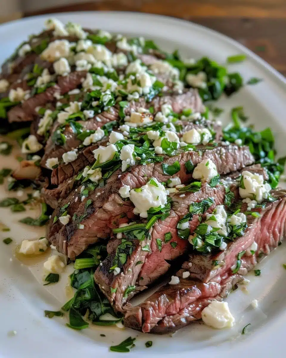 Juicy steak pinwheels filled with flavorful herbs and spices