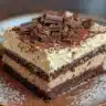 Triple Chocolate Tiramisu dessert with layers of chocolate and creamy mascarpone