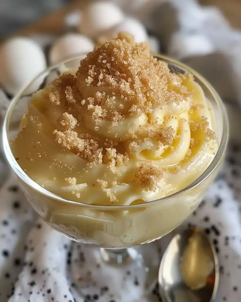 Delicious Vanilla Cream topped with Burnt Sugar for a sweet dessert treat.