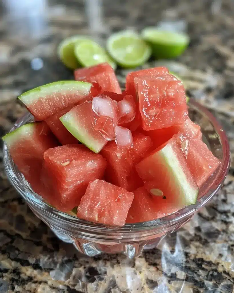 A refreshing glass of watermelon fresh water with watermelon slices