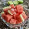 A refreshing glass of watermelon fresh water with watermelon slices
