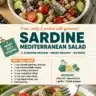 Mediterranean sardine salad with fresh vegetables and herbs
