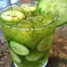 Refreshing agua de pepino made with fresh cucumbers and water