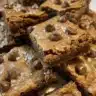 Delicious chocolate chip cookies with sea salt caramel topping