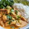 Coconut Chicken Rice Bowl with fresh ingredients and vibrant flavors