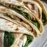 Cream cheese turkey pinwheels rolled with vegetables for a tasty snack