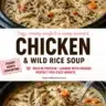 Creamy slow-cooker chicken and wild rice soup in a bowl