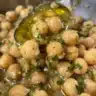 Crispy air fryer ranch chickpeas served in a bowl as a healthy snack.