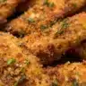 Crispy ranch air fryer chicken tenders served with dipping sauce
