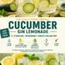 Cucumber-infused gin lemonade served in a glass with a garnish.