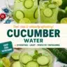 A refreshing glass of cucumber water with slices of cucumber for hydration.