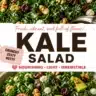 Fresh and colorful easy kale salad with vegetables and dressing