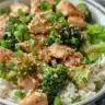 Delicious firecracker ground chicken served in a bowl with fresh vegetables