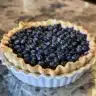 Delicious hand-sized blueberry pies baked to perfection with fresh blueberries