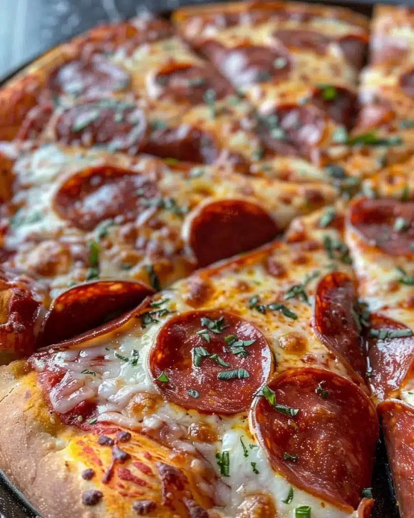 Keto Pepperoni Pizza Bites served on a plate