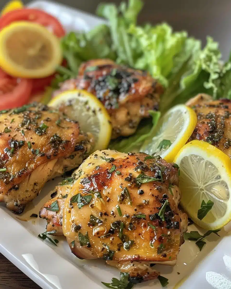 Lemon-Herb Marinated Greek Chicken Gyros served with fresh toppings
