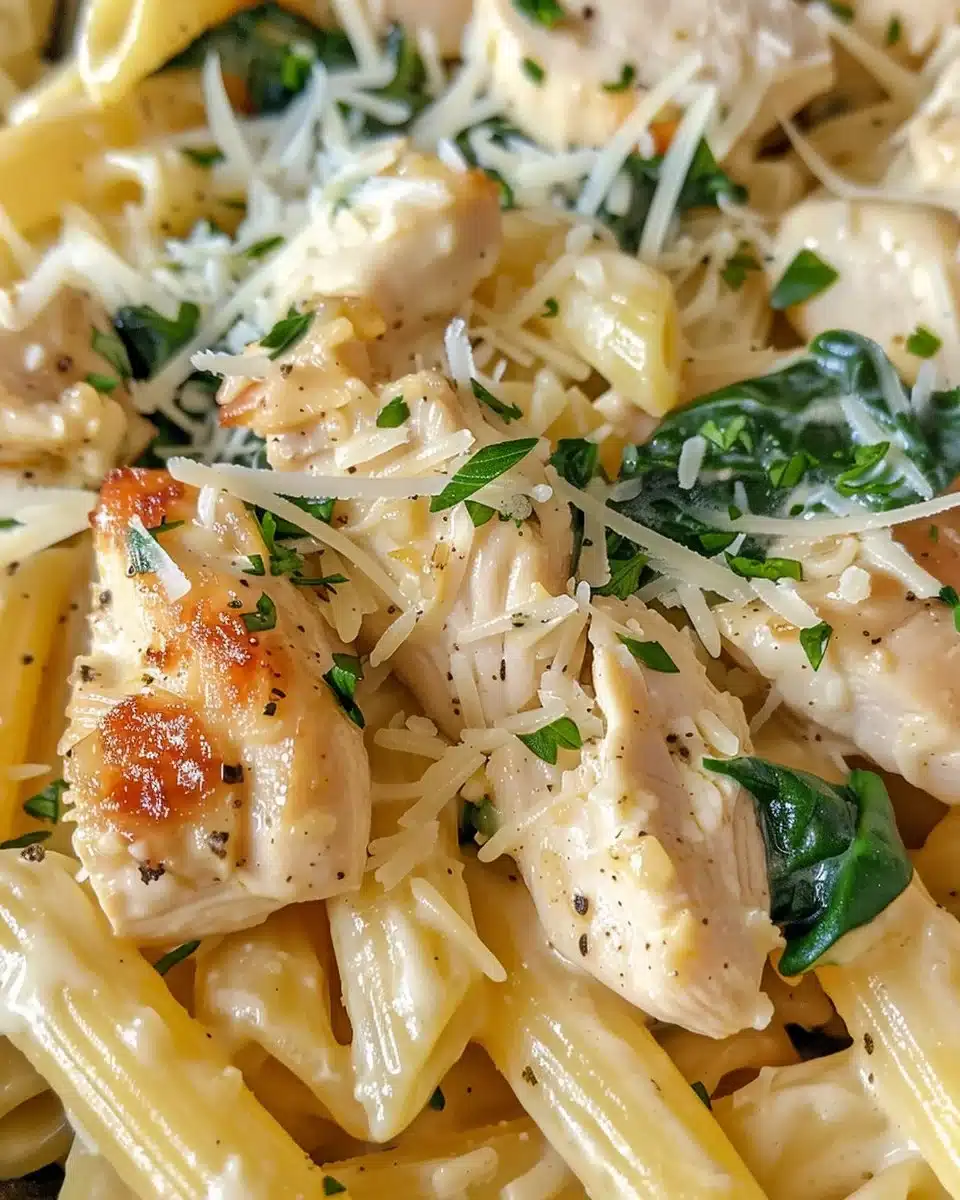 Delicious Marry Me Chicken Pasta served in a creamy sauce with herbs and spices.