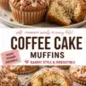 Moist cinnamon swirl breakfast muffins on a plate