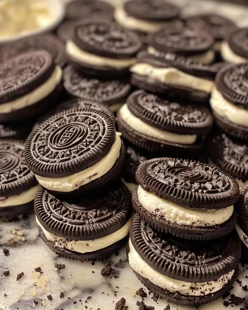 Delicious Oreo Cookie Crumble Cheesecake topped with crushed Oreos