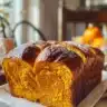Delicious Overnight Pumpkin French Toast Bake with a sprinkle of cinnamon