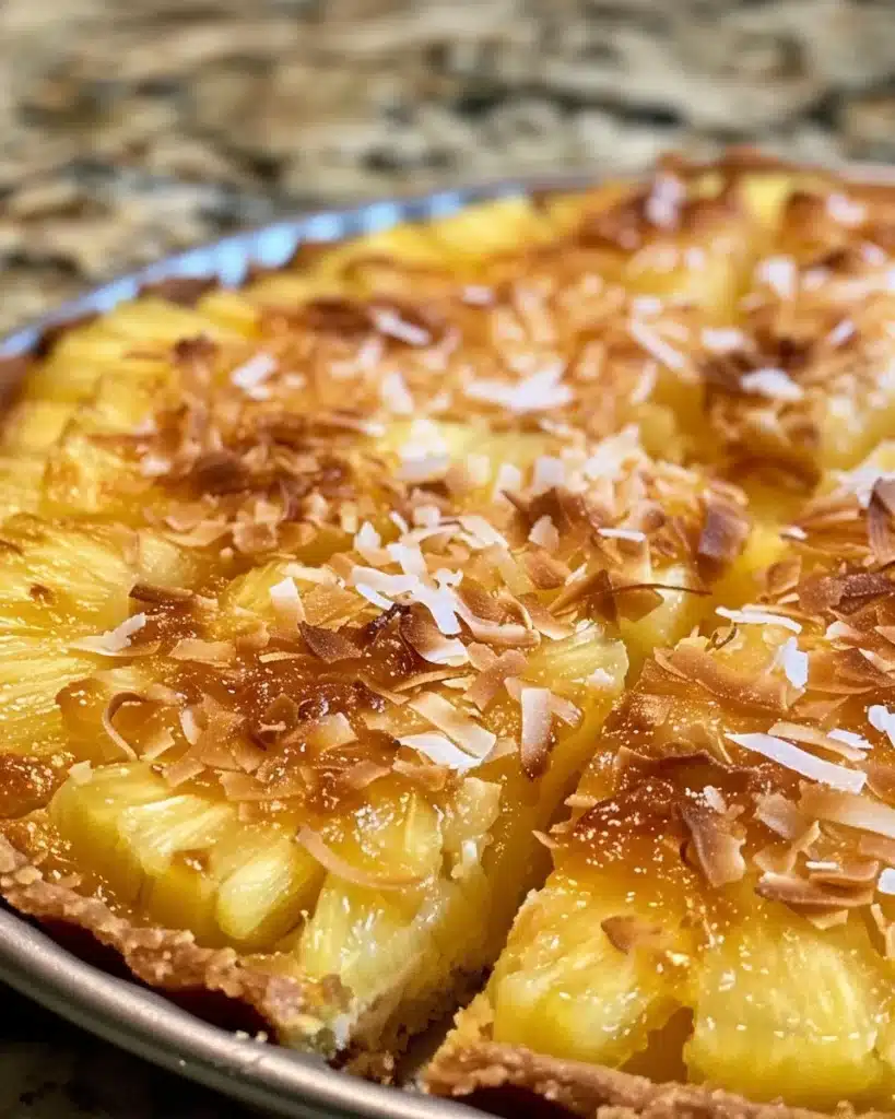 Delicious Pineapple Coconut Bars with a tropical flavor
