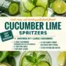 Sparkling lime cucumber drink in a refreshing glass