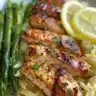 Delicious Orzo with Chicken and Asparagus dish served in a bowl
