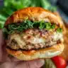Tender ground chicken smash burgers served with fresh toppings and condiments.