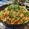 Delicious Thai Crunch Salad with fresh vegetables and crunchy toppings